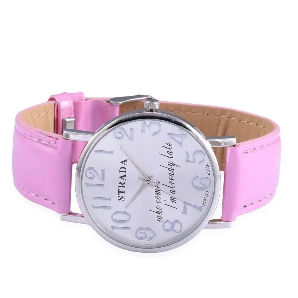 STRADA Watch Austrian Crystal Pink